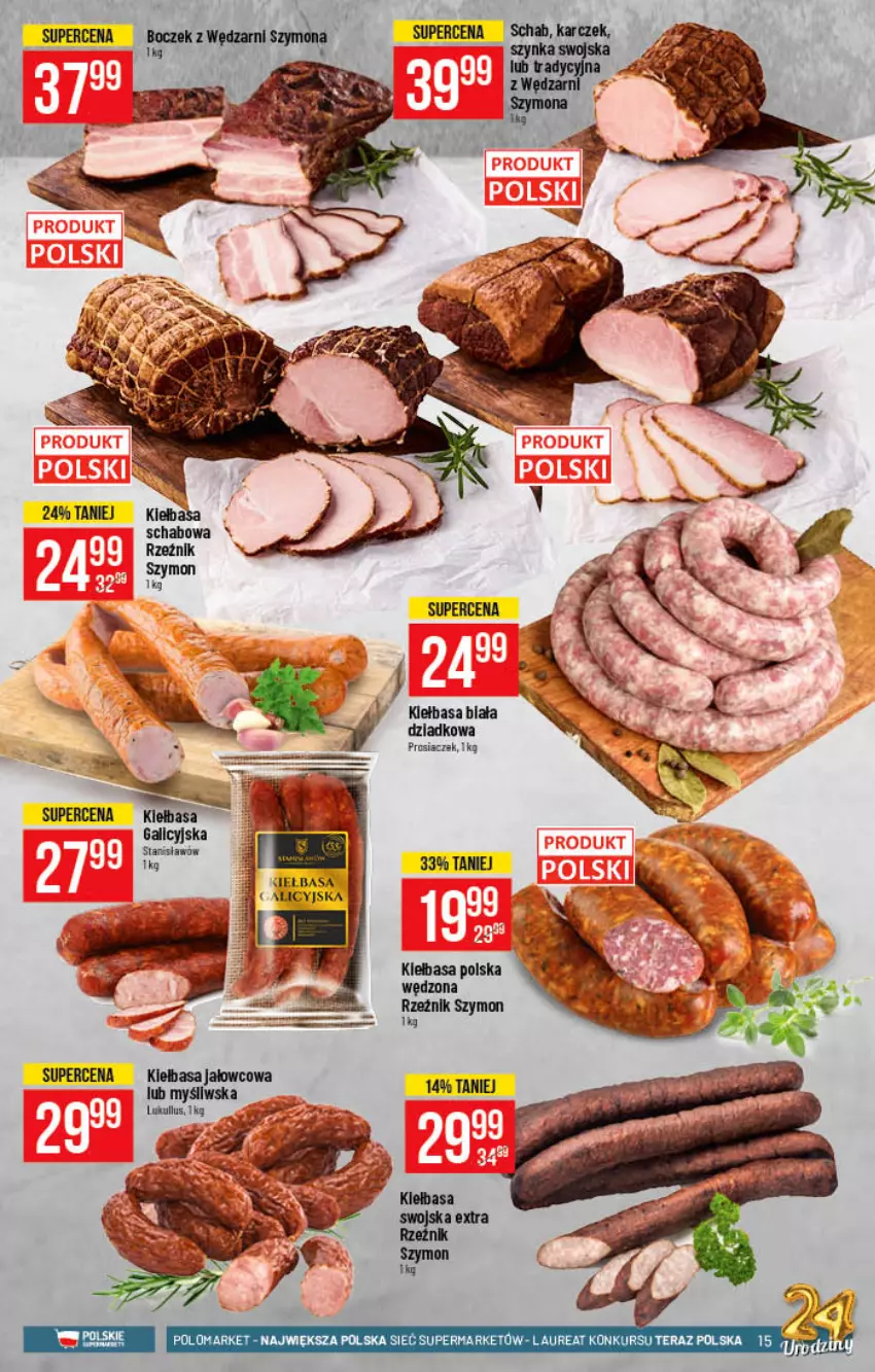 Gazetka promocyjna PoloMarket - Gazetka pomocyjna - ważna 27.10 do 02.11.2021 - strona 15 - produkty: Boczek, Kiełbasa, Laur, Tera