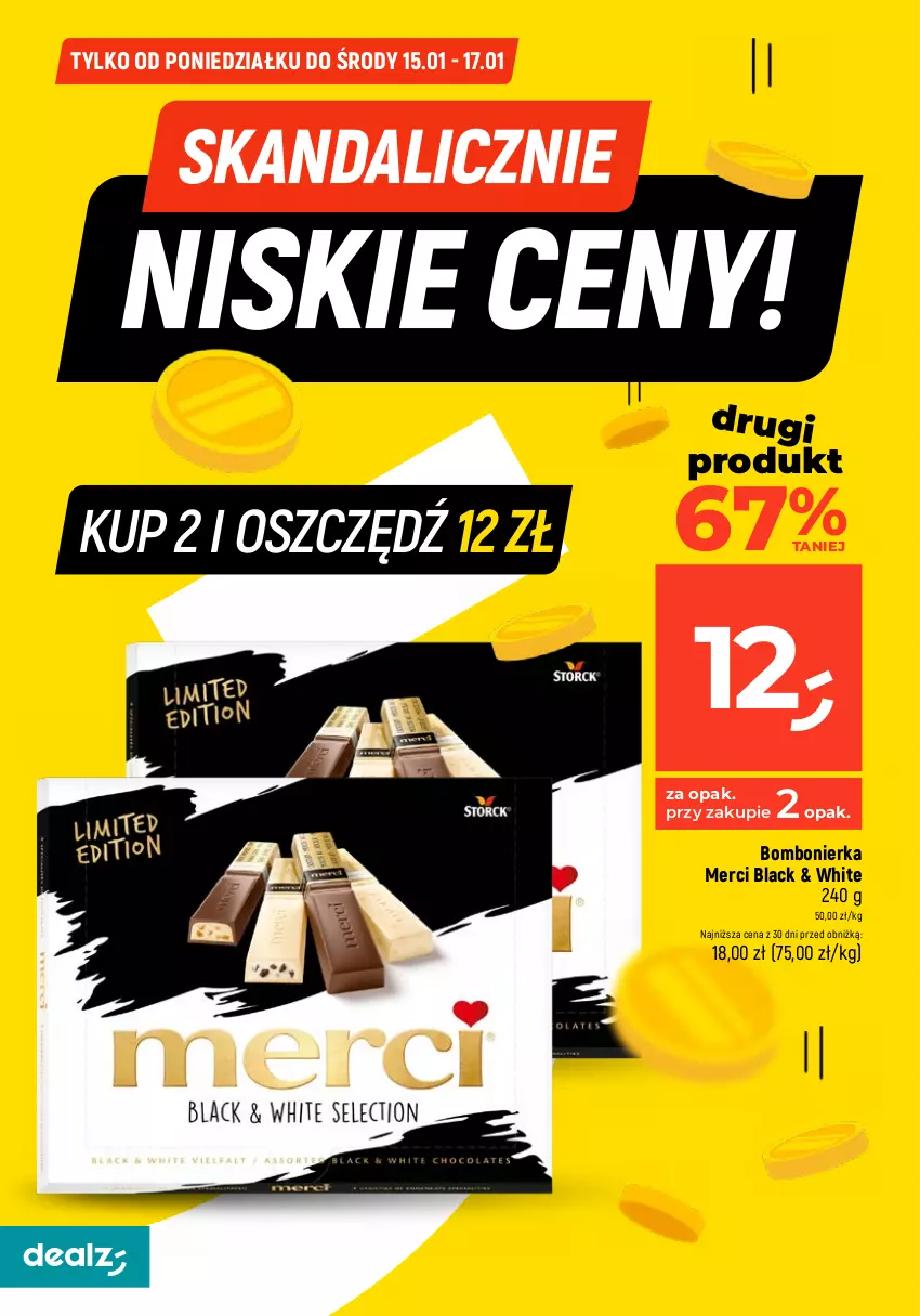 Gazetka promocyjna Dealz - Oszczędzaj każdego dnia! - ważna 15.01 do 17.01.2024 - strona 2 - produkty: Jacobs, Kawa, Kawa mielona, Lack, Merci