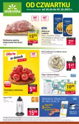 Gazetka promocyjna Stokrotka - Market - Gazetka - ważna od 25.10 do 25.10.2023 - strona 1 - produkty: Lubella, Makaron, Warzywa, Rum, Gin, Papier, Szynka wieprzowa, Bell, Papier toaletowy, Szynka, Penne, Znicz, Owoce, Bella, Pomidory, Mięso, Psi Patrol