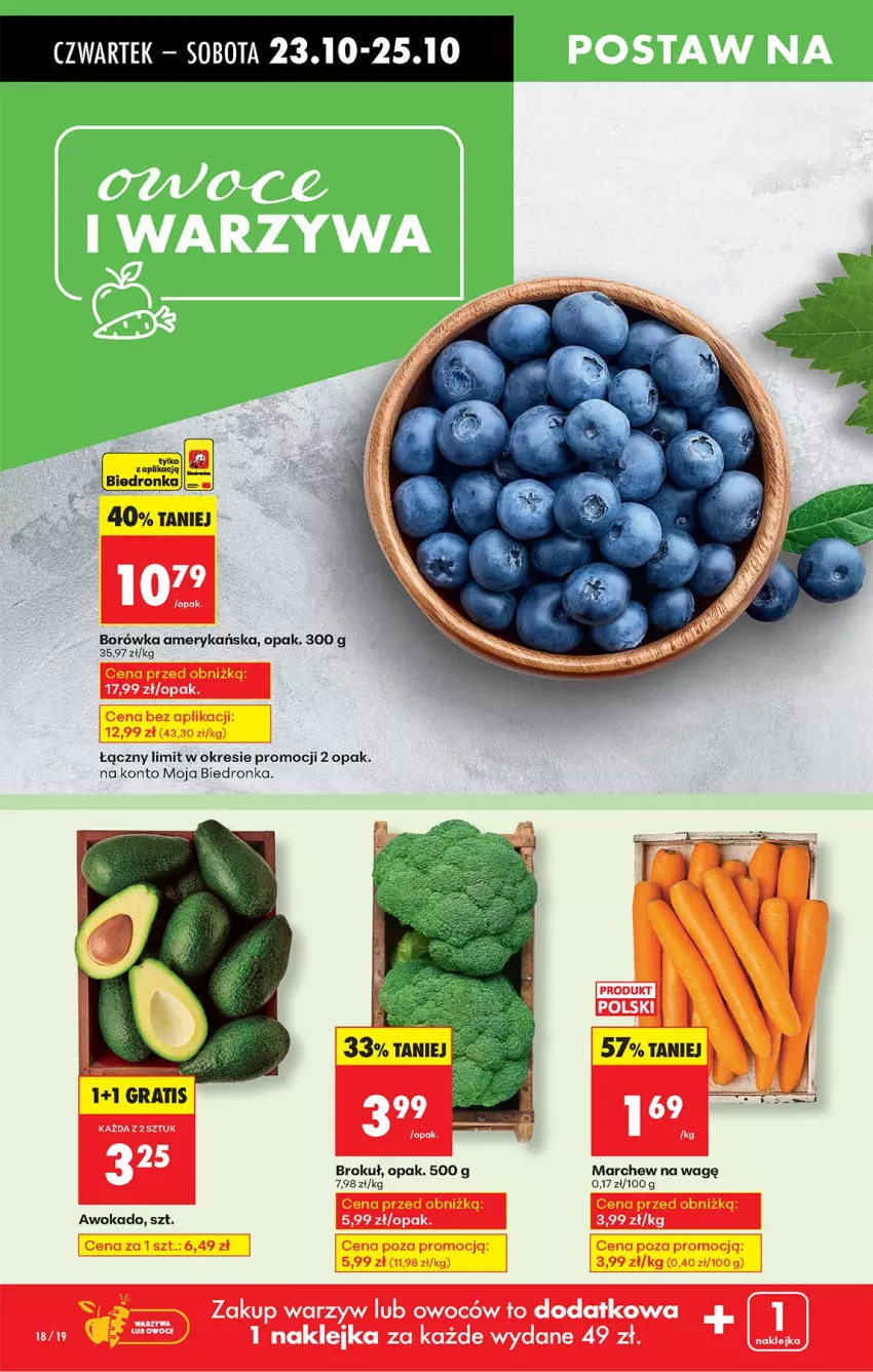 Gazetka promocyjna Biedronka - Od Czwartku - ważna 23.10 do 29.10.2025 - strona 22 - produkty: Borówka, Borówka amerykańska, Gra, Klej