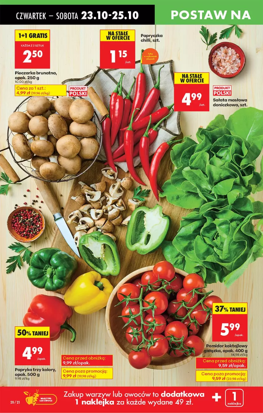 Gazetka promocyjna Biedronka - Od Czwartku - ważna 23.10 do 29.10.2025 - strona 24 - produkty: Klej, Masło, Papryka, Piec, Pieczarka, Sałat, Sałata masłowa
