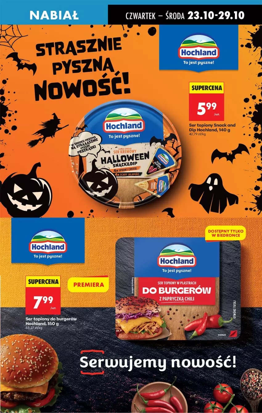 Gazetka promocyjna Biedronka - Od Czwartku - ważna 23.10 do 29.10.2025 - strona 43 - produkty: Burger, Fa, Hochland, HP, Ser, Ser topiony, Top
