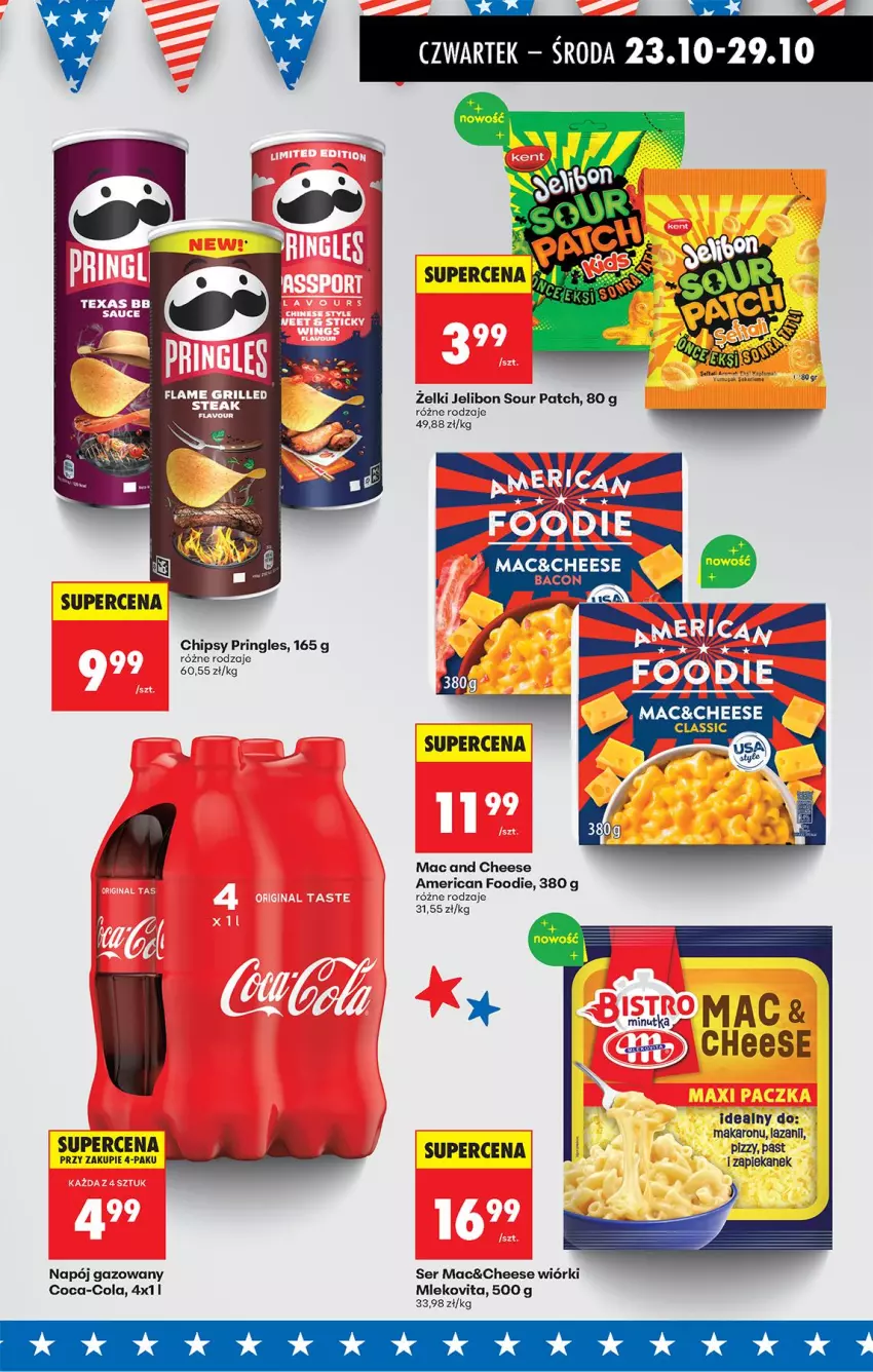 Gazetka promocyjna Biedronka - Od Czwartku - ważna 23.10 do 29.10.2025 - strona 55 - produkty: Chipsy, Coca-Cola, Makaron, Mleko, Mlekovita, Napój, Napój gazowany, Pringles, Ser