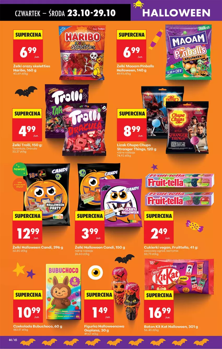 Gazetka promocyjna Biedronka - Od Czwartku - ważna 23.10 do 29.10.2025 - strona 58 - produkty: Baton, Chupa Chups, Cukier, Cukierki, Czekolada, Goplana, Haribo, Kit Kat, LANA, Tran