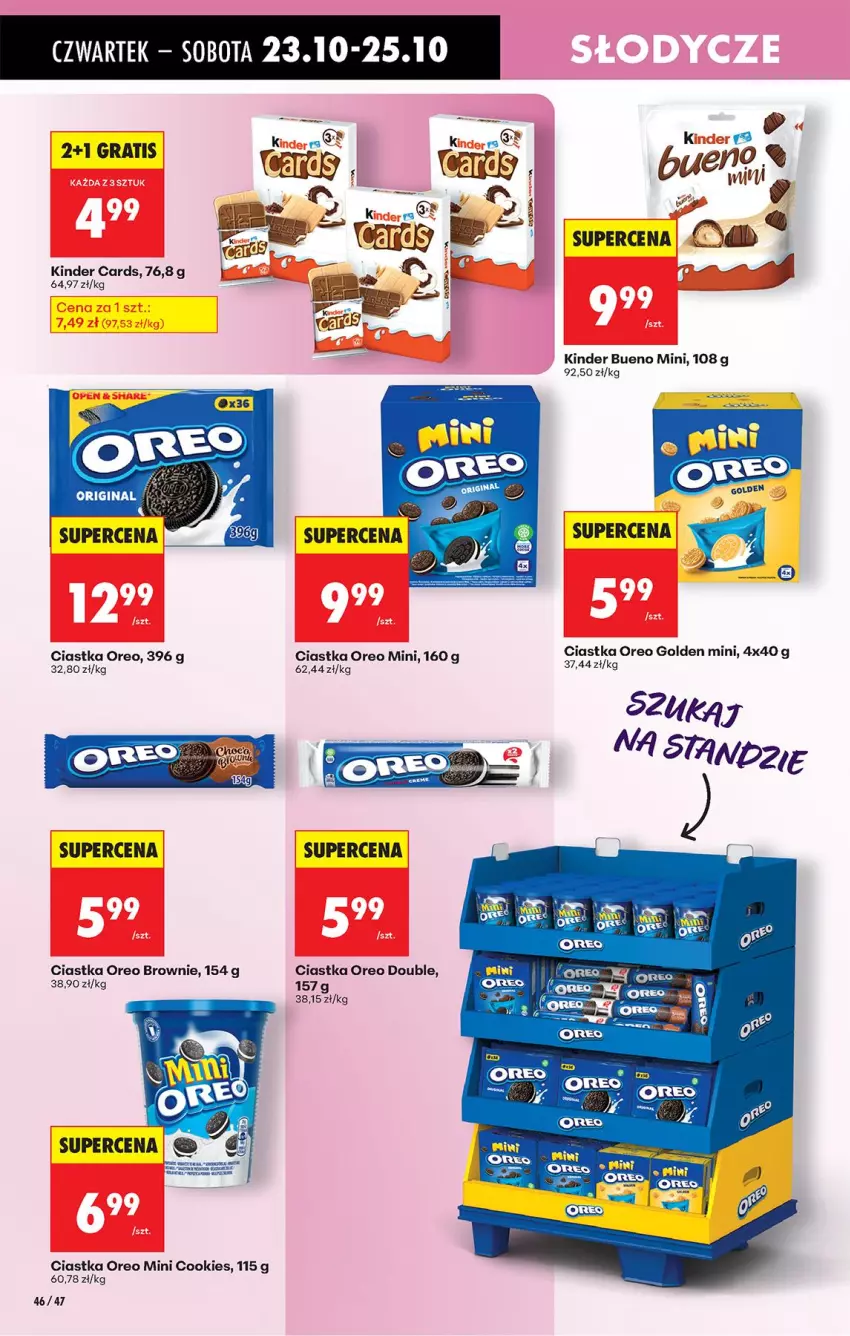 Gazetka promocyjna Biedronka - Od Czwartku - ważna 23.10 do 29.10.2025 - strona 60 - produkty: Brownie, Ciastka, Feta, Gra, Kinder, Kinder Bueno, Oreo, Tera