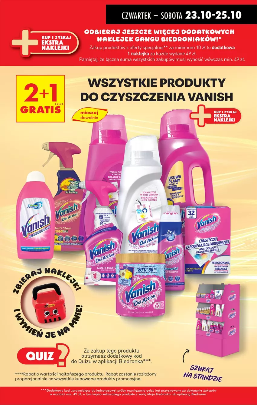 Gazetka promocyjna Biedronka - Od Czwartku - ważna 23.10 do 29.10.2025 - strona 74 - produkty: Por, Quiz, Sól, Vanish