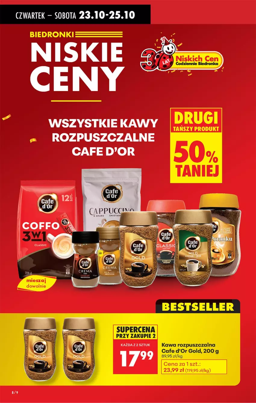 Gazetka promocyjna Biedronka - Od Czwartku - ważna 23.10 do 29.10.2025 - strona 8 - produkty: Kawa, Kawa rozpuszczalna