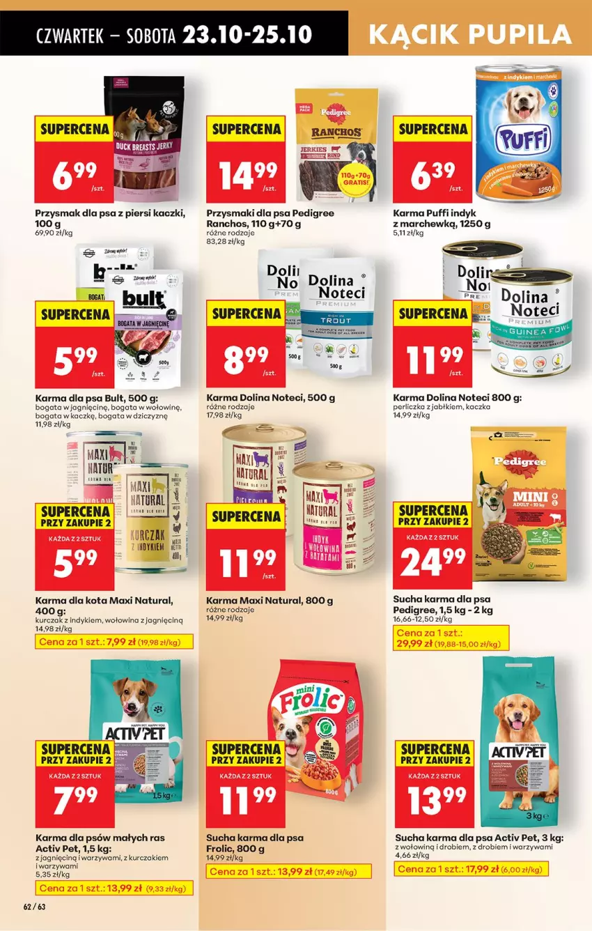 Gazetka promocyjna Biedronka - Od Czwartku - ważna 23.10 do 29.10.2025 - strona 82 - produkty: Gra, Kaczka, Kurczak, Pedigree, Perliczka, Przysmak dla psa, Przysmaki, Puf, Sucha karma, Warzywa, Wołowina