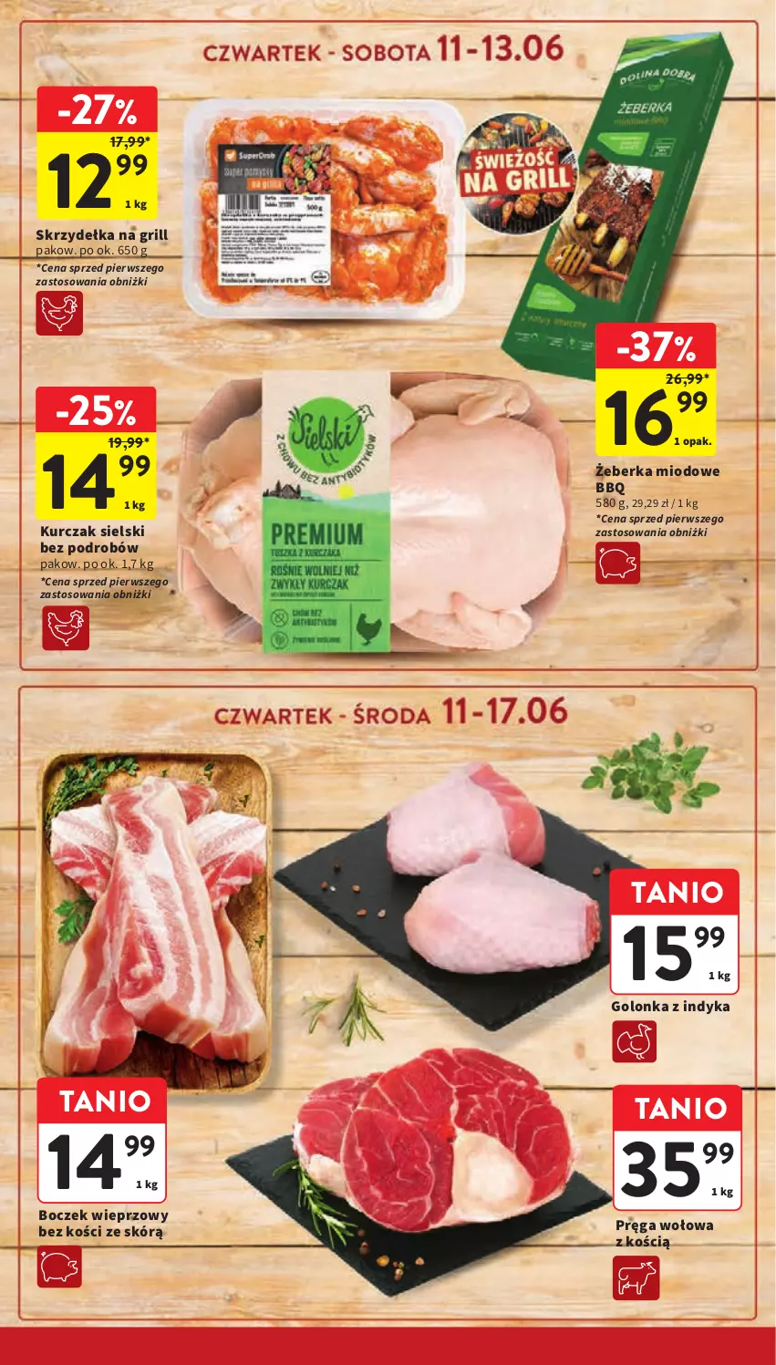 Gazetka promocyjna Intermarche - Gazetka promocyjna - ważna 11.06 do 17.06.2026 - strona 18 - produkty: Boczek, Boczek wieprzowy, Golonka z indyka, Grill, Kurczak, Pręga wołowa