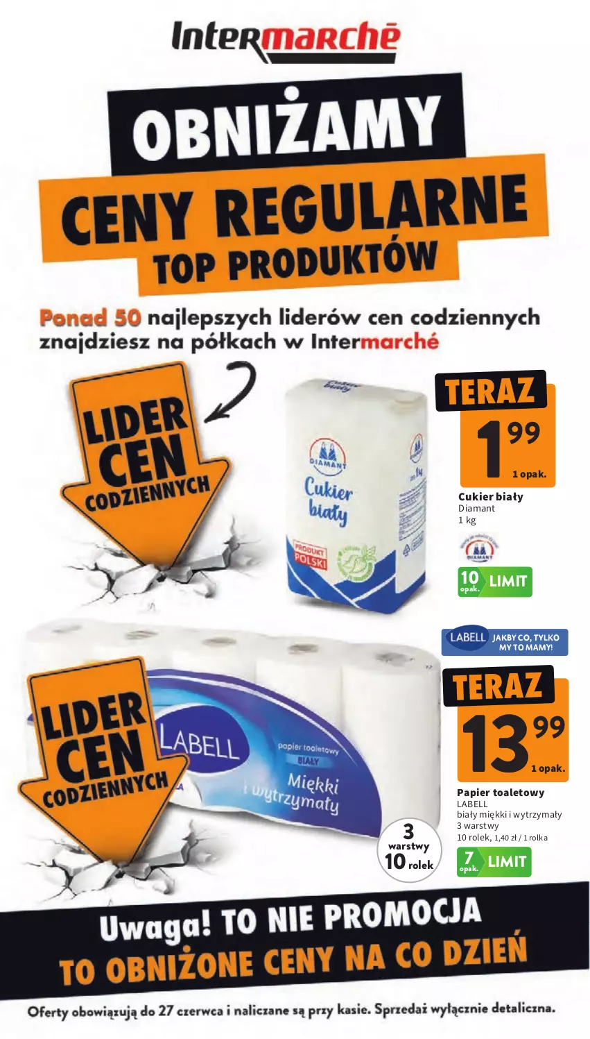 Gazetka promocyjna Intermarche - Gazetka promocyjna - ważna 11.06 do 17.06.2026 - strona 22 - produkty: Bell, Cukier, Diamant, Papier, Papier toaletowy, Tera