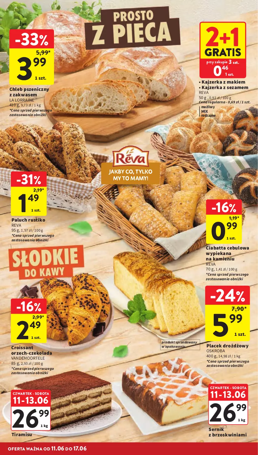 Gazetka promocyjna Intermarche - Gazetka promocyjna - ważna 11.06 do 17.06.2026 - strona 24 - produkty: Chleb, Ciabatta, Croissant, Czekolada, Gra, Kajzerka, Rust, Ser, Sezam
