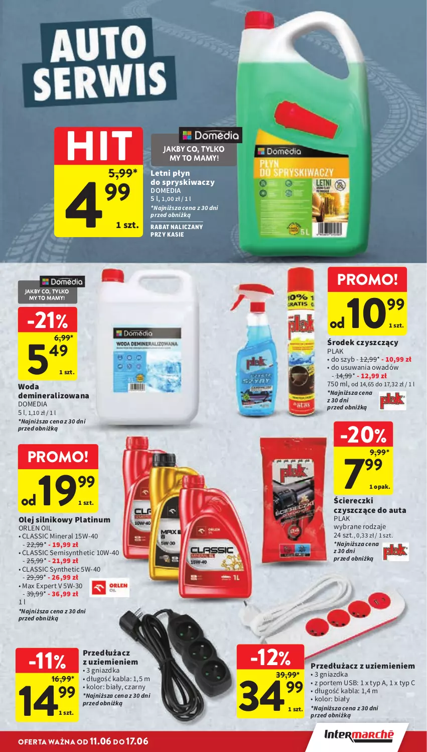 Gazetka promocyjna Intermarche - Gazetka promocyjna - ważna 11.06 do 17.06.2026 - strona 45 - produkty: Olej, Olej silnikowy, Płyn do spryskiwaczy, Por, Woda