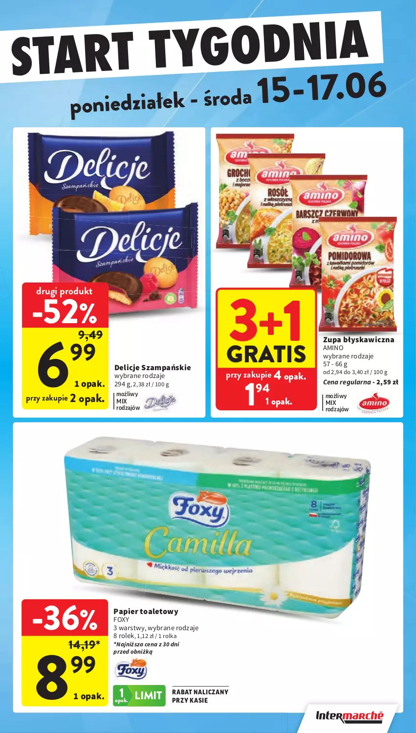 Gazetka promocyjna Intermarche - Gazetka promocyjna - ważna 11.06 do 17.06.2026 - strona 47 - produkty: Delicje, Foxy, Gra, Papier, Papier toaletowy, Zupa
