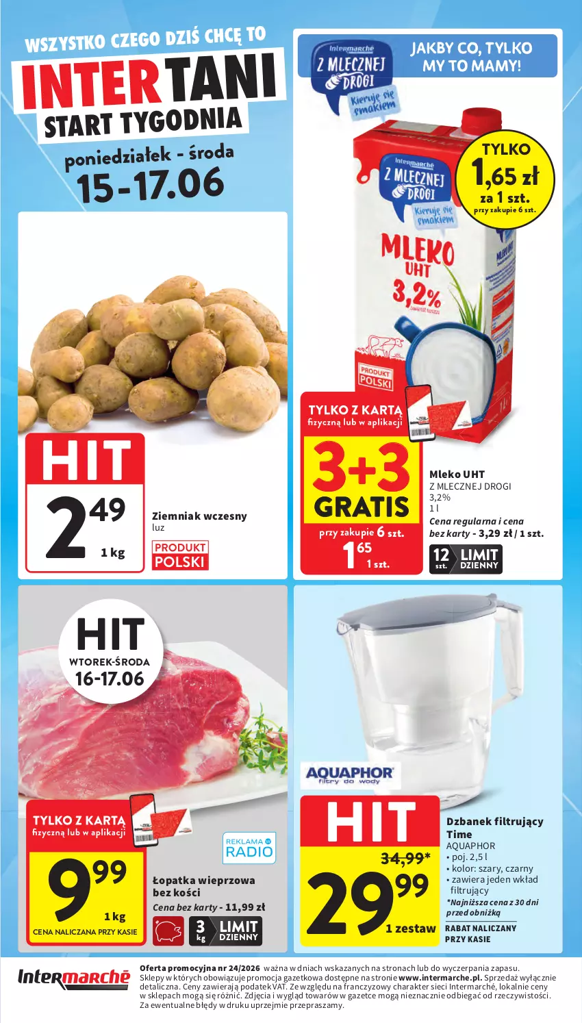 Gazetka promocyjna Intermarche - Gazetka promocyjna - ważna 11.06 do 17.06.2026 - strona 48 - produkty: Aquaphor, Dzbanek, Dzbanek filtrujący, Gra, Mleko, Wkład filtrujący