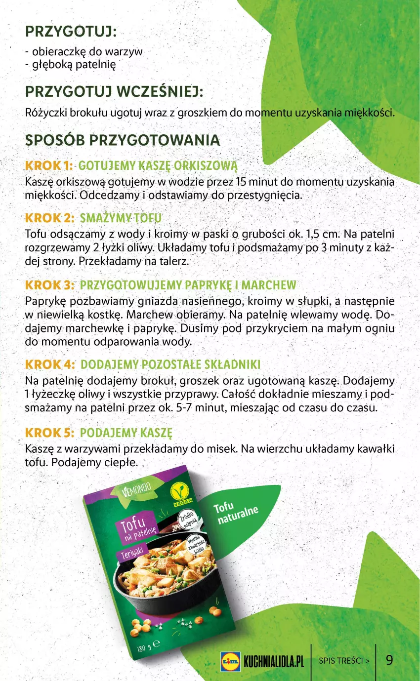 Gazetka promocyjna Lidl - KATALOG VEMONDO - ważna 18.07 do 23.07.2022 - strona 9 - produkty: Groszek, Kawa, Nuty, Przyprawy, Talerz, Tofu, Warzywa