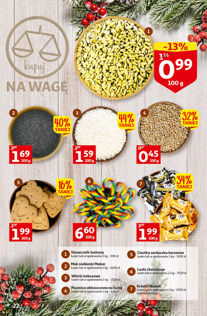 Gazetka promocyjna Auchan - Gazetka Magia Świąt Auchan Hipermarket - ważna 08.12 do 14.12.2022 - strona 22 - produkty: Ciastka, Kokos, Ser, Wawel, Wiórki kokosowe