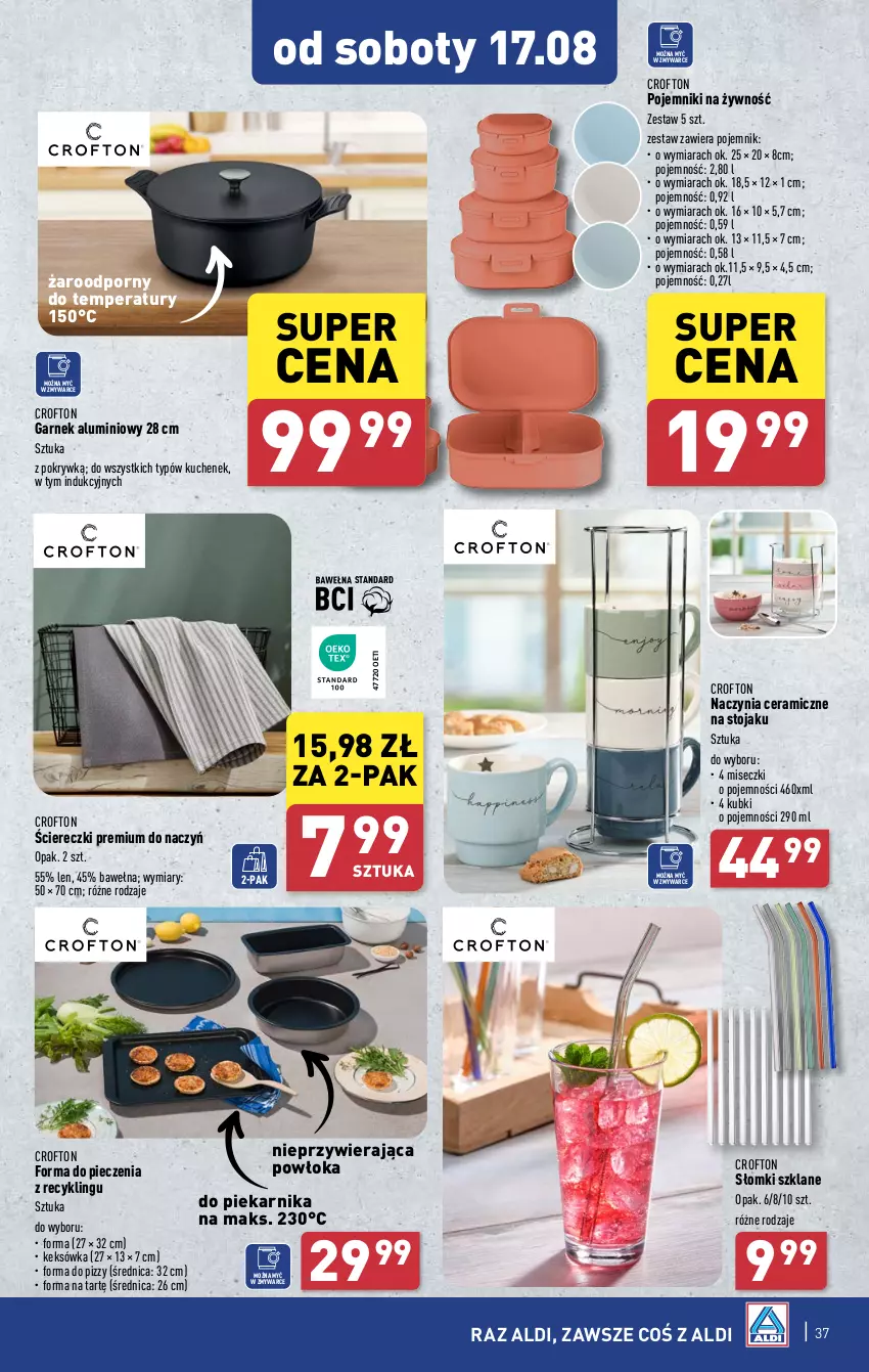 Gazetka promocyjna Aldi - Pełna oferta - ważna 12.08 do 17.08.2024 - strona 37 - produkty: Forma do pieczenia, Garnek, Keksówka, Piec, Piekarnik, Pojemnik, Por, Stojak, Wełna