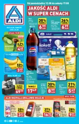 Gazetka promocyjna Aldi - Pełna oferta - Gazetka - ważna od 17.08 do 17.08.2024 - strona 1 - produkty: Piwa, Piwo, Banany, Ser, Gra, Hofburger, Papier, Bell, Kawa mielona, Kawa, Tarka, Papier toaletowy, Pepsi, Wkręt, Burger, Wkrętarka, Boczek, Bella, Olej słonecznikowy, Grunt, Grill, Olej, Akumulator