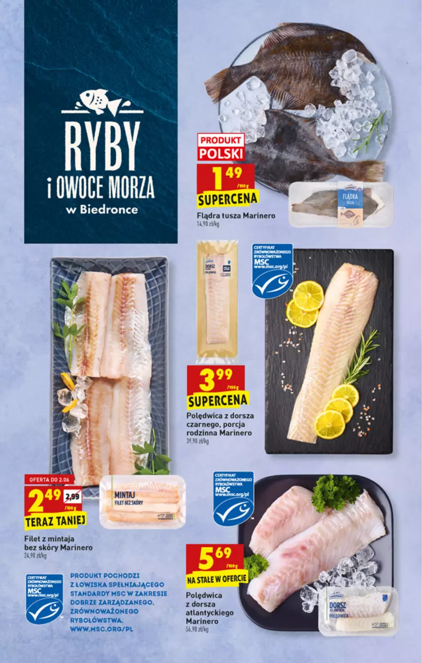 Gazetka promocyjna Biedronka - W tym tygodniu - ważna 31.05 do 05.06.2021 - strona 19 - produkty: Dorsz, Filet z mintaja, Mintaj, Polędwica, Por, Tera, Tusz