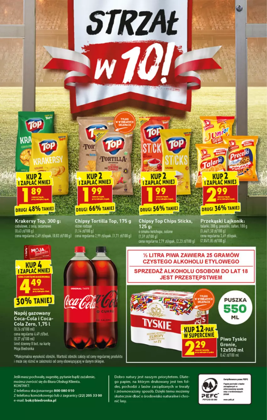 Gazetka promocyjna Biedronka - W tym tygodniu - ważna 31.05 do 05.06.2021 - strona 64 - produkty: Chipsy, Coca-Cola, Fa, Gra, Krakersy, Lajkonik, LG, Napój, Napój gazowany, Piwa, Telefon, Top, Tortilla, Tyskie