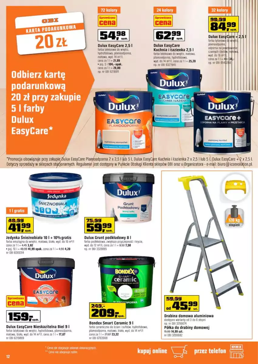 Gazetka promocyjna Obi - Gazetka OBI - ważna 21.07 do 03.08.2021 - strona 12 - produkty: Biuro, Dulux, Fa, Gra, Grunt, Jaja, Kuchnia, Podkład, Por, Top