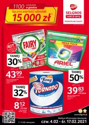 Gazetka promocyjna Selgros - Oferta spożywcza - Gazetka - ważna od 17.02 do 17.02.2021 - strona 1 - produkty: Tablet, Tran, Ręcznik, Foxy, Fairy, Ariel, Kapsułki do prania, LG, Fa