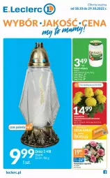 Gazetka promocyjna E Leclerc - Gazetka - ważna od 29.10 do 29.10.2022 - strona 1 - produkty: Piec, Bols, Chryzantema, Bolsius, Fa