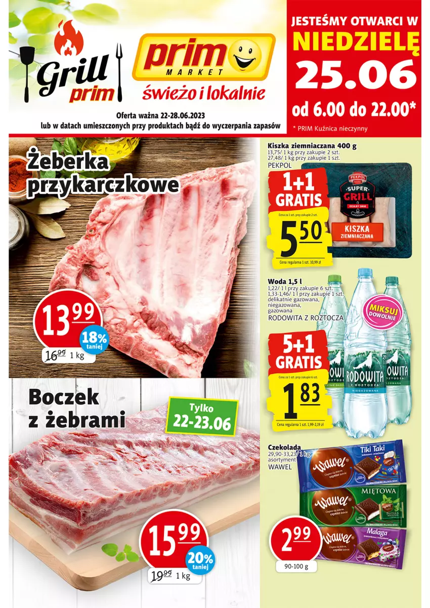 Gazetka promocyjna Prim Market - ważna 22.06 do 28.06.2023 - strona 1 - produkty: Grill, Pekpol, Woda