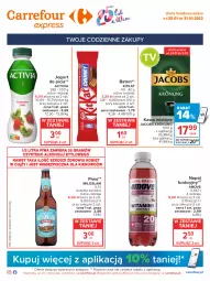 Gazetka promocyjna Carrefour - Gazetka Express - Gazetka - ważna od 31.01 do 31.01.2022 - strona 1 - produkty: Piwa, Piwo, Piec, Gra, Jogurt, Kawa mielona, Kawa, Kosz, Activia, Jacobs Krönung, Baton, Jacobs, Napój