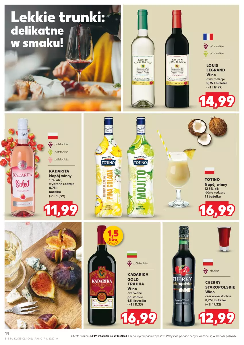 Gazetka promocyjna Kaufland - Barek Kauflandu - ważna 19.09 do 02.10.2024 - strona 14 - produkty: Gra, Napój, Wino, Wino czerwone