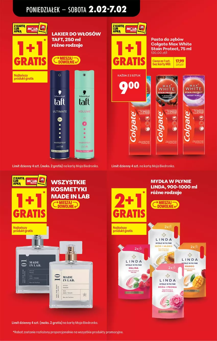 Gazetka promocyjna Biedronka - Gazetka - ważna 02.02 do 09.02.2026 - strona 19 - produkty: Colgate, Gra, Lakier, Lakier do włosów, LG, Mango, Por, Taft