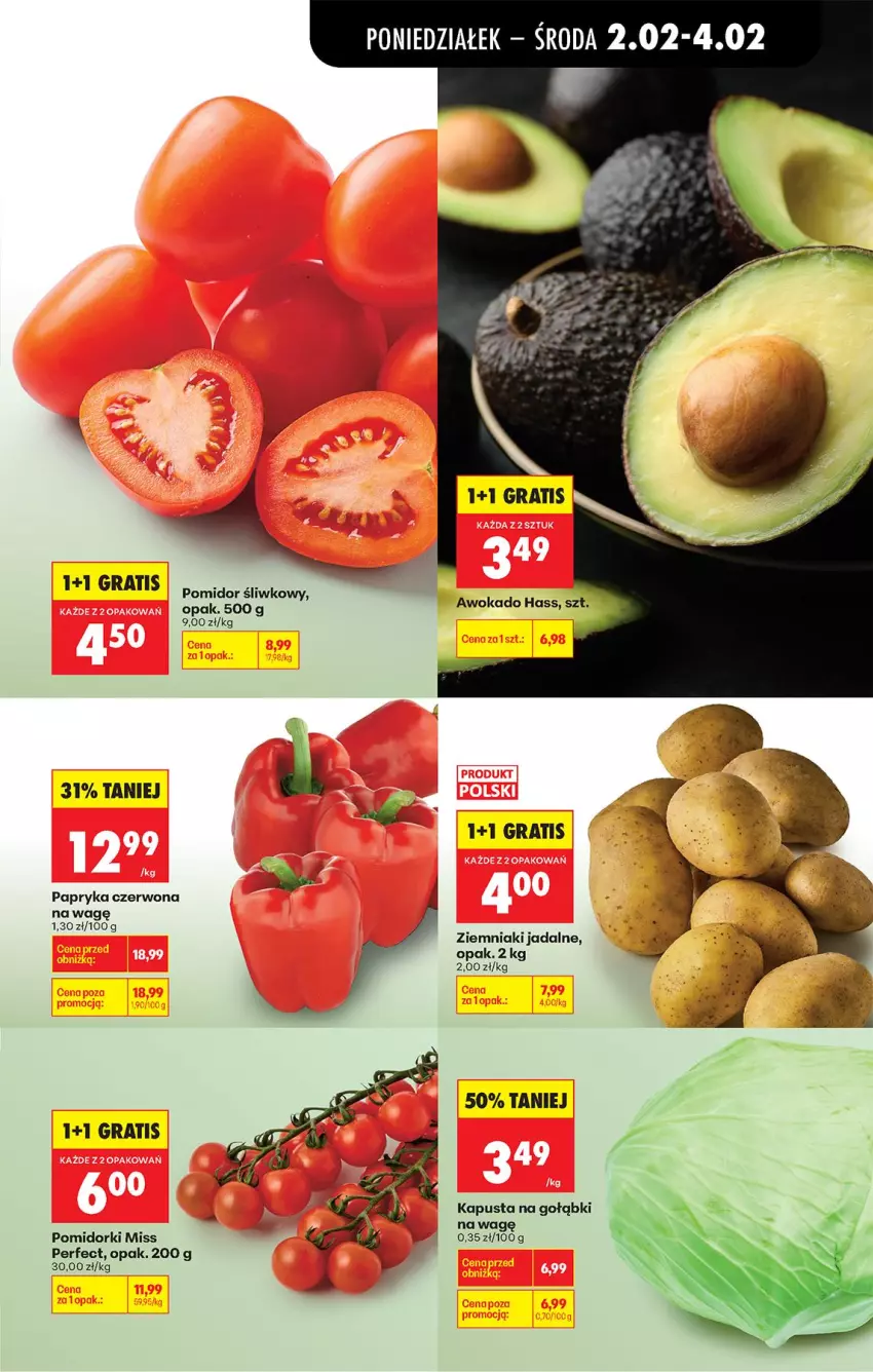 Gazetka promocyjna Biedronka - Gazetka - ważna 02.02 do 09.02.2026 - strona 23 - produkty: Gra, Papryka, Papryka czerwona, Pomidorki, Ziemniaki