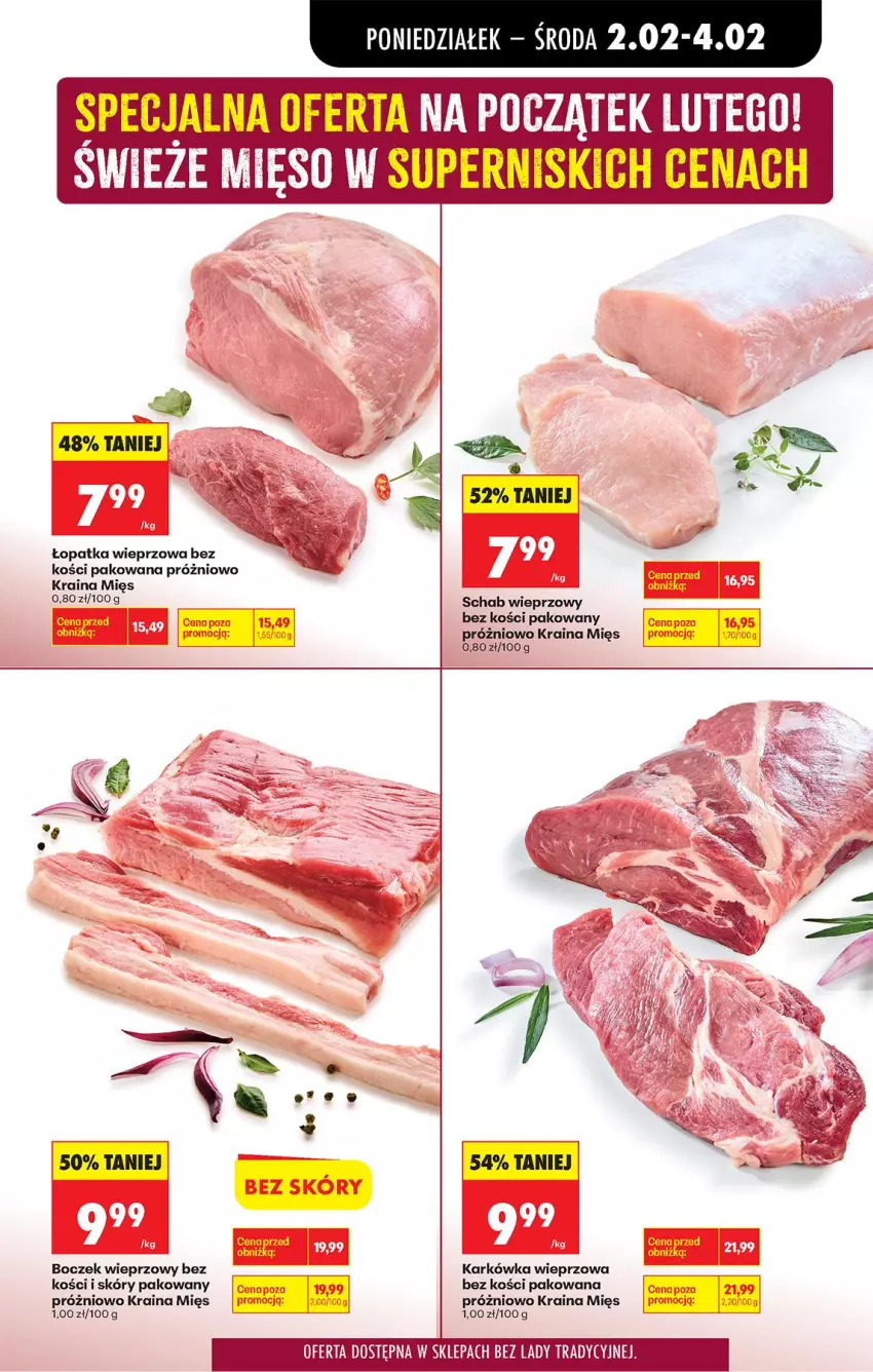 Gazetka promocyjna Biedronka - Gazetka - ważna 02.02 do 09.02.2026 - strona 33 - produkty: Boczek, Boczek wieprzowy, Fa, Karkówka wieprzowa, Schab wieprzowy