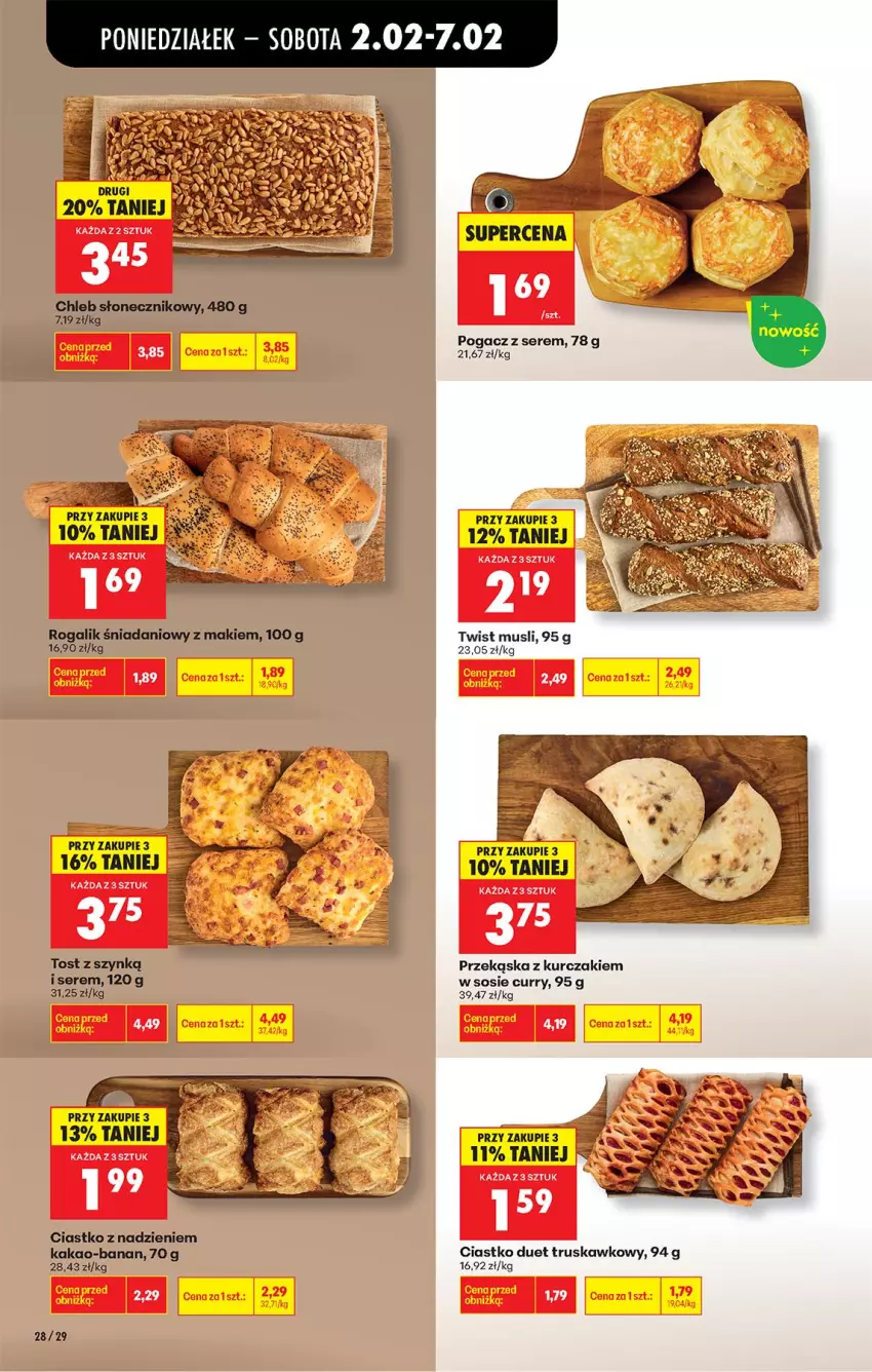 Gazetka promocyjna Biedronka - Gazetka - ważna 02.02 do 09.02.2026 - strona 36 - produkty: Chleb, Danio, Fa, Kakao, Kurczak, Mus, Rogal, Ser, Sos