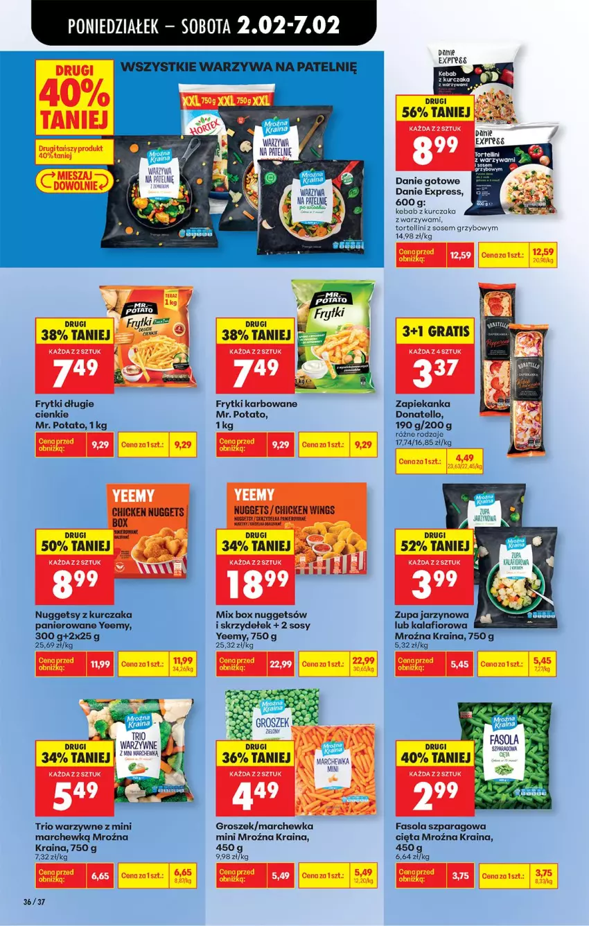 Gazetka promocyjna Biedronka - Gazetka - ważna 02.02 do 09.02.2026 - strona 46 - produkty: Danie gotowe, Fa, Fasola, Fasola szparagowa, Frytki, Gra, Groszek, Kalafior, Kebab, Kebab z kurczaka, Kurczak, Marchewka, Sos, Warzywa, Zapiekanka, Zupa