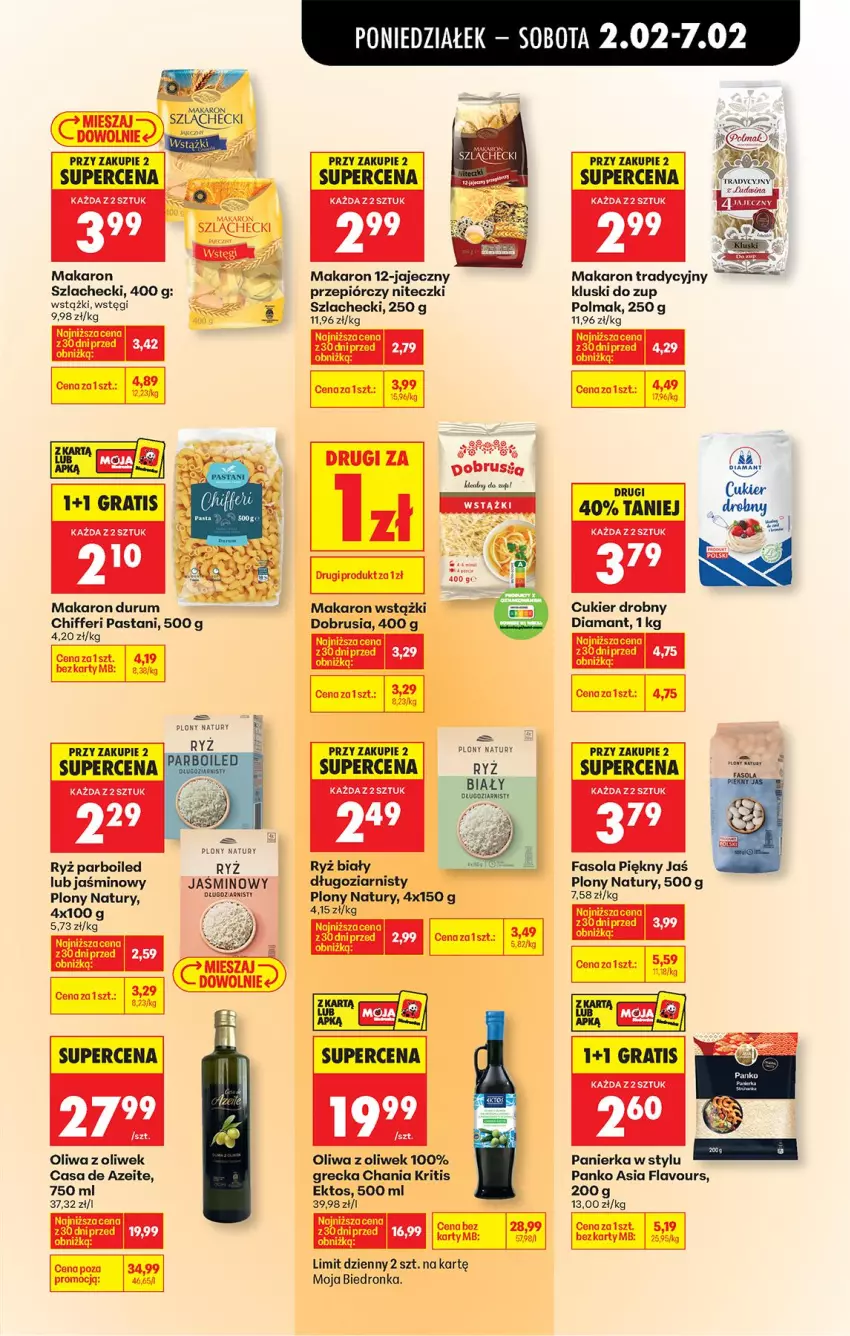 Gazetka promocyjna Biedronka - Gazetka - ważna 02.02 do 09.02.2026 - strona 49 - produkty: Cukier, Diamant, Fa, Fasola, Gra, LG, Makaron, Obrus, Oliwa, Oliwa z oliwek, Olma, Rum, Ryż, Ryż biały, Ryż parboiled, Sól