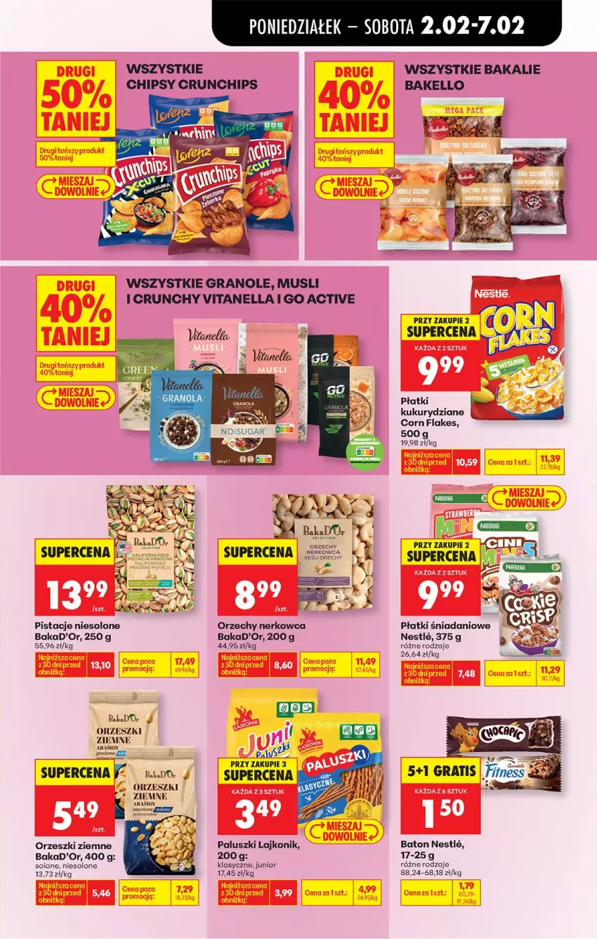 Gazetka promocyjna Biedronka - Gazetka - ważna 02.02 do 09.02.2026 - strona 53 - produkty: Baton, Chipsy, Corn flakes, Crunchips, Danio, Gra, Lajkonik, Mus, Orzeszki, Orzeszki ziemne, Pistacje