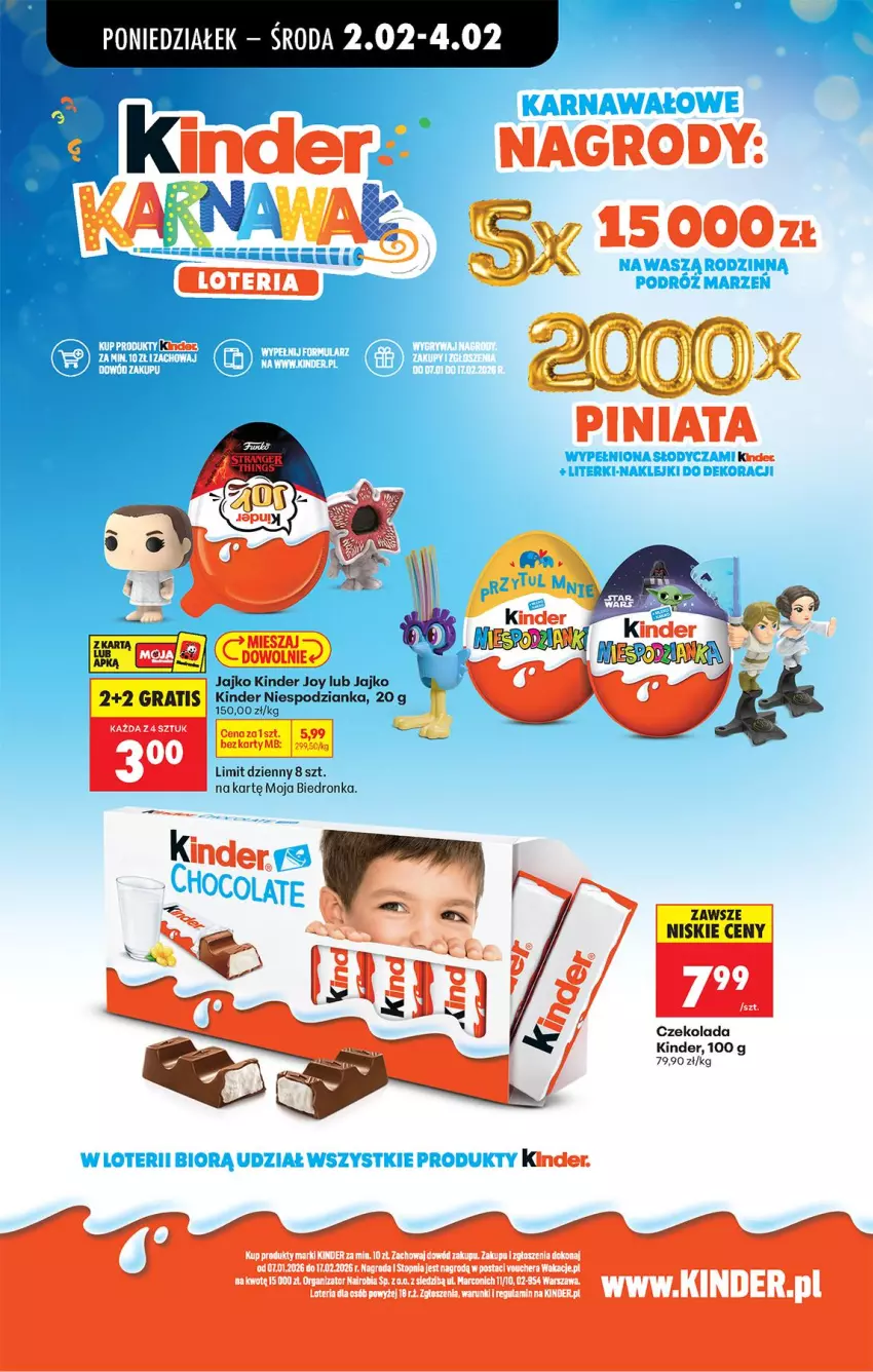 Gazetka promocyjna Biedronka - Gazetka - ważna 02.02 do 09.02.2026 - strona 60 - produkty: Czekolada, Kinder, Top