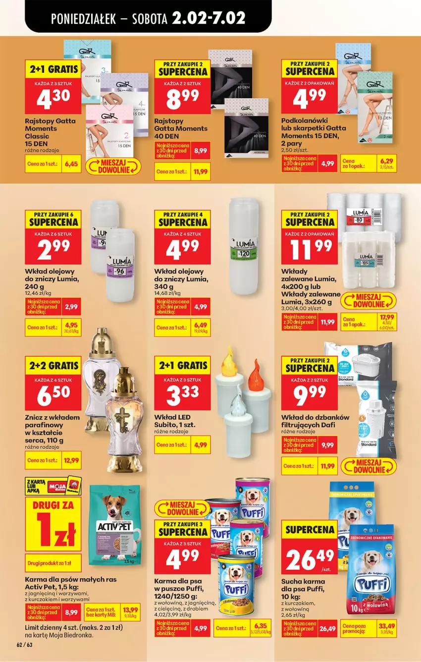 Gazetka promocyjna Biedronka - Gazetka - ważna 02.02 do 09.02.2026 - strona 76 - produkty: Fa, Gatta, Gra, Karp, Kurczak, LG, Moments, Olej, Puf, Rajstopy, Ser, Skarpetki, Sucha karma, Top, Warzywa, Wkład olejowy, Znicz