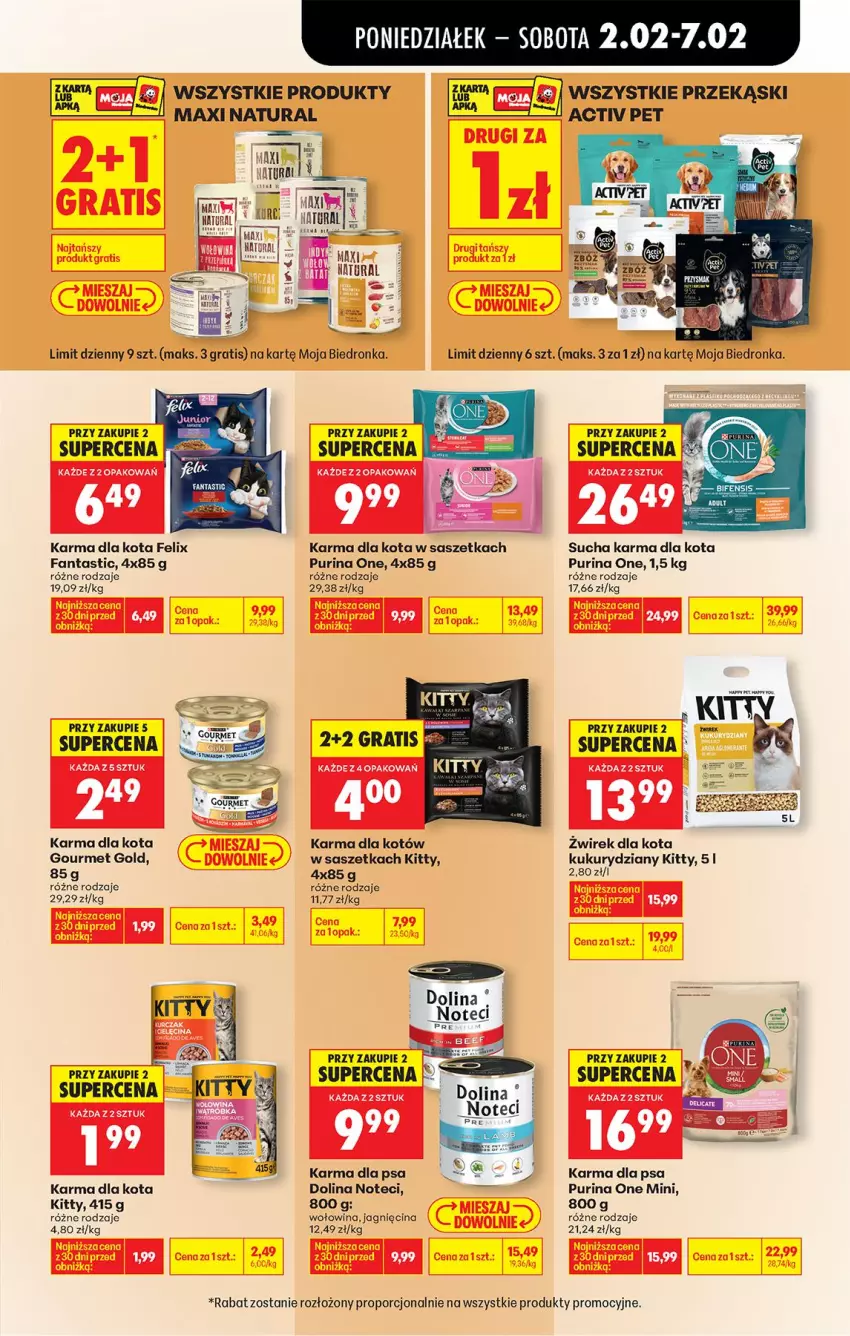 Gazetka promocyjna Biedronka - Gazetka - ważna 02.02 do 09.02.2026 - strona 77 - produkty: Fa, Fanta, Felix, Gourmet Gold, Gra, Por, Pur, Purina, Sucha karma, Wołowina