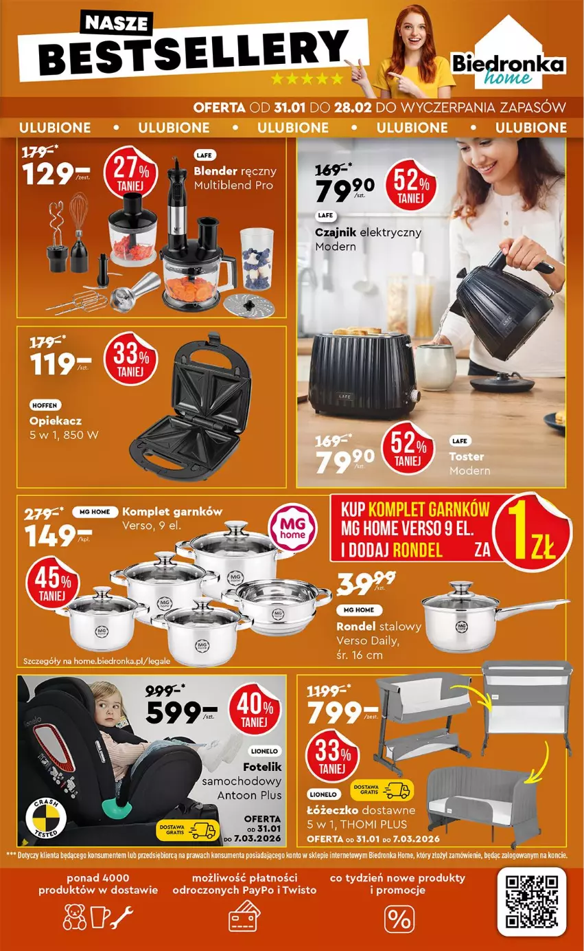 Gazetka promocyjna Biedronka - Home - ważna 31.01 do 07.02.2026 - strona 5 - produkty: Czajnik, Czajnik elektryczny, Fa, Fotel, Fotelik, Gra, Lion, STP