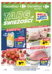 Gazetka promocyjna Carrefour - Gazetka Targ świeżości - Gazetka - ważna od 20.05 do 20.05.2023 - strona 1 - produkty: Kurczak, Szynka wieprzowa, Szynka, Pomidory, Fa