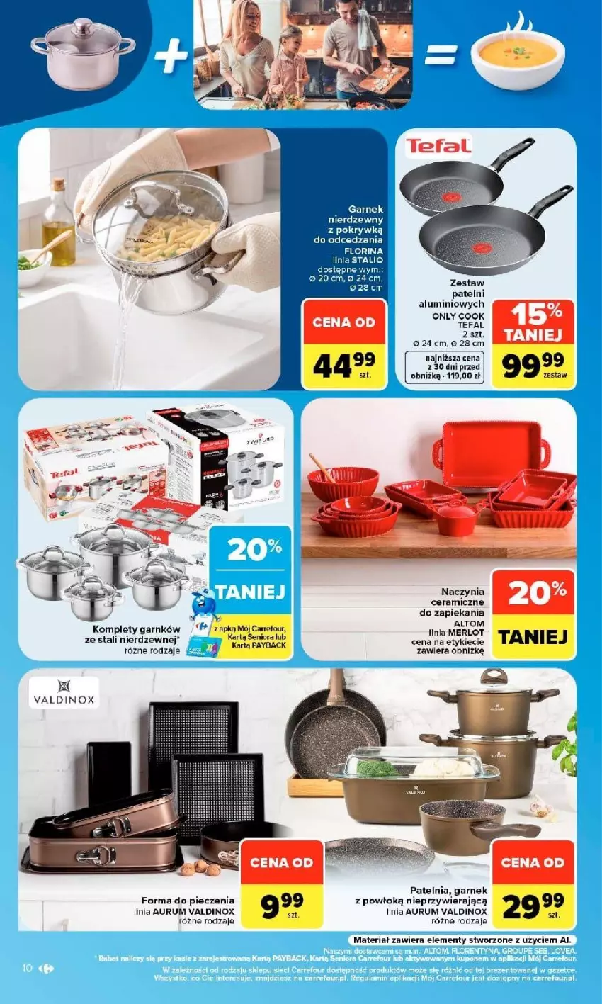 Gazetka promocyjna Carrefour - Gazetka Carrefour w SUMIE same okazje - ważna 21.09 do 03.10.2026 - strona 10 - produkty: Fa, Forma do pieczenia, Garnek, Merlot, Patelnia, Piec, Rum, Tefal
