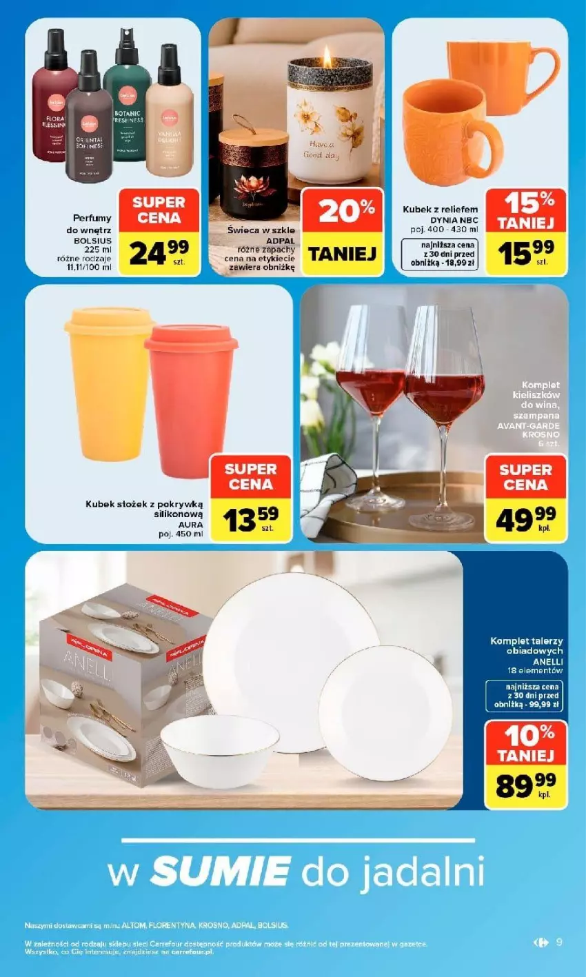 Gazetka promocyjna Carrefour - Gazetka Carrefour w SUMIE same okazje - ważna 21.09 do 03.10.2026 - strona 9 - produkty: Bols, Bolsius, Kubek, Perfum, Talerz