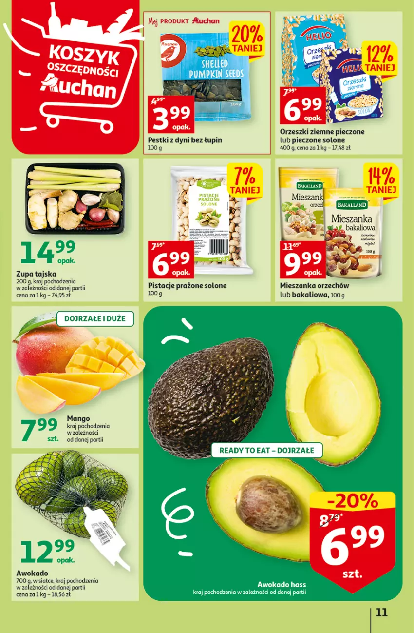 Gazetka promocyjna Auchan - Gazetka Rewelacje na Dzień Kobiet Hipermarket Auchan - ważna 02.03 do 08.03.2023 - strona 11 - produkty: Mango, Mieszanka bakaliowa, Orzeszki, Orzeszki ziemne, Piec, Pistacje, Zupa