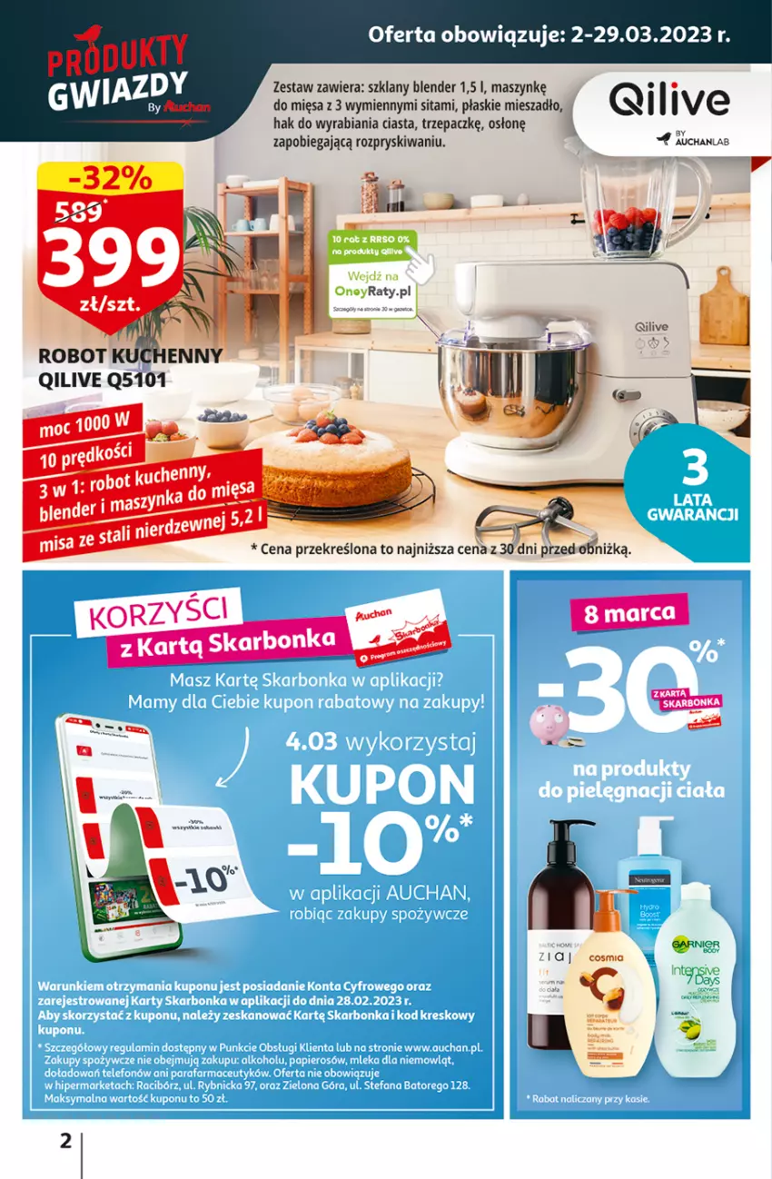 Gazetka promocyjna Auchan - Gazetka Rewelacje na Dzień Kobiet Hipermarket Auchan - ważna 02.03 do 08.03.2023 - strona 2 - produkty: Blender, Mieszadło