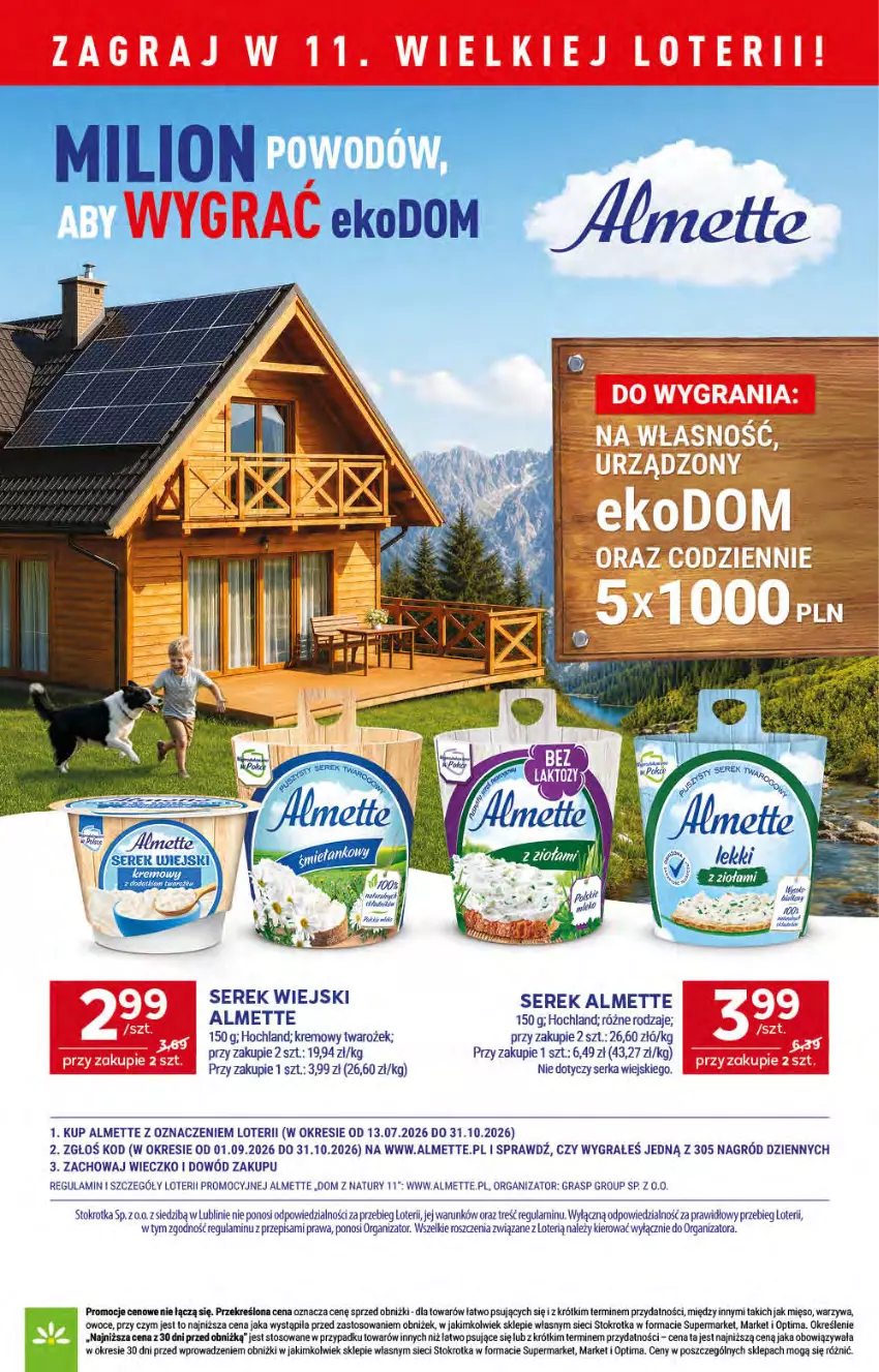 Gazetka promocyjna Stokrotka - Supermarket - ważna 22.10 do 28.10.2026 - strona 25 - produkty: Almette, Gra, Hochland, Lion, Mięso, Optima, Owoce, Ser, Serek, Serek wiejski, Warzywa