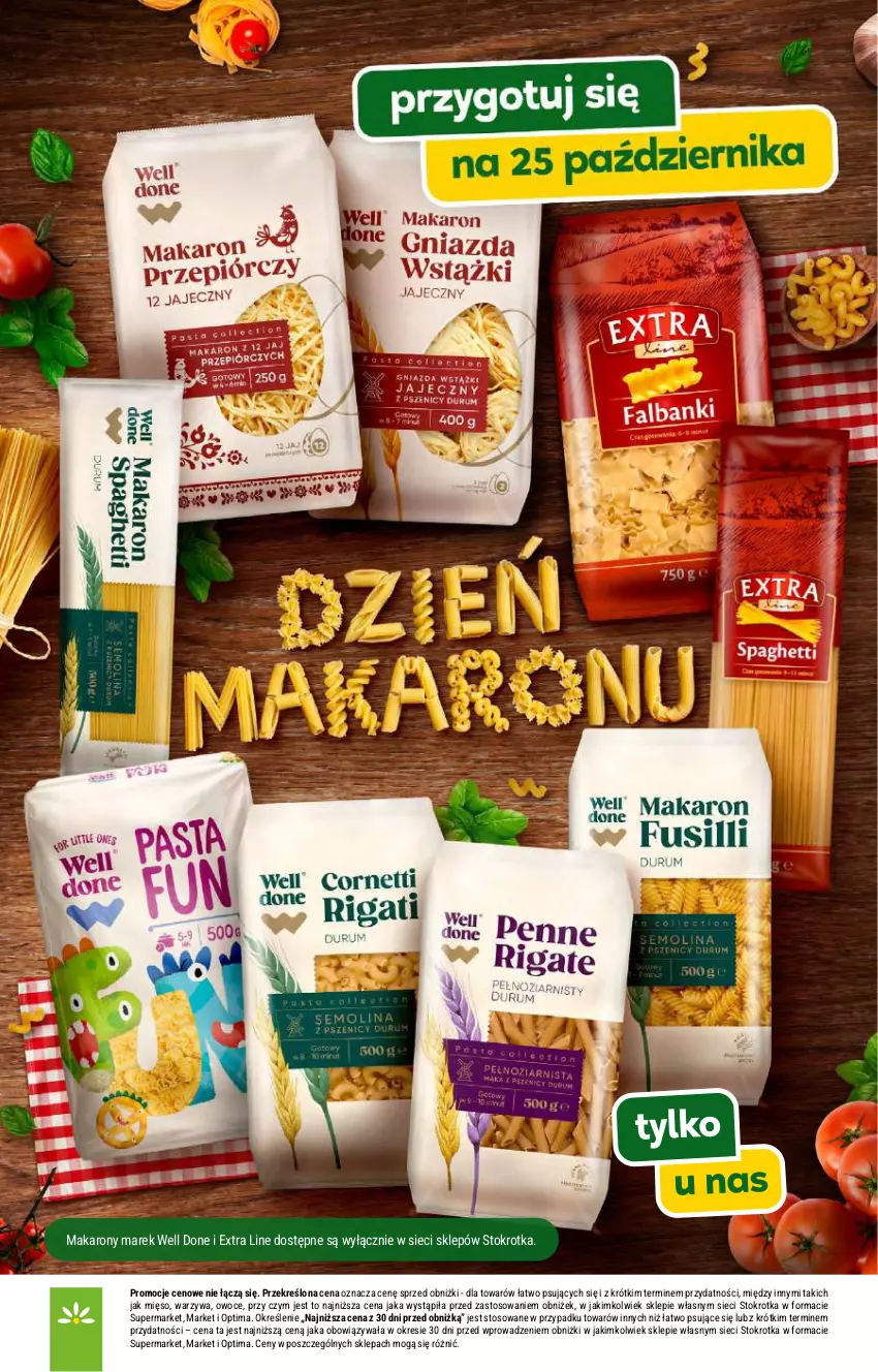 Gazetka promocyjna Stokrotka - Supermarket - ważna 22.10 do 28.10.2026 - strona 33 - produkty: Makaron, Mięso, Optima, Owoce, Warzywa