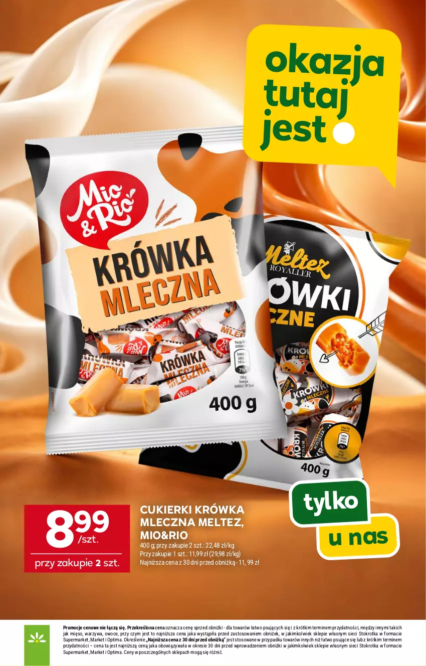 Gazetka promocyjna Stokrotka - Supermarket - ważna 22.10 do 28.10.2026 - strona 40 - produkty: Cukier, Cukierki, Mięso, Optima, Owoce, Warzywa