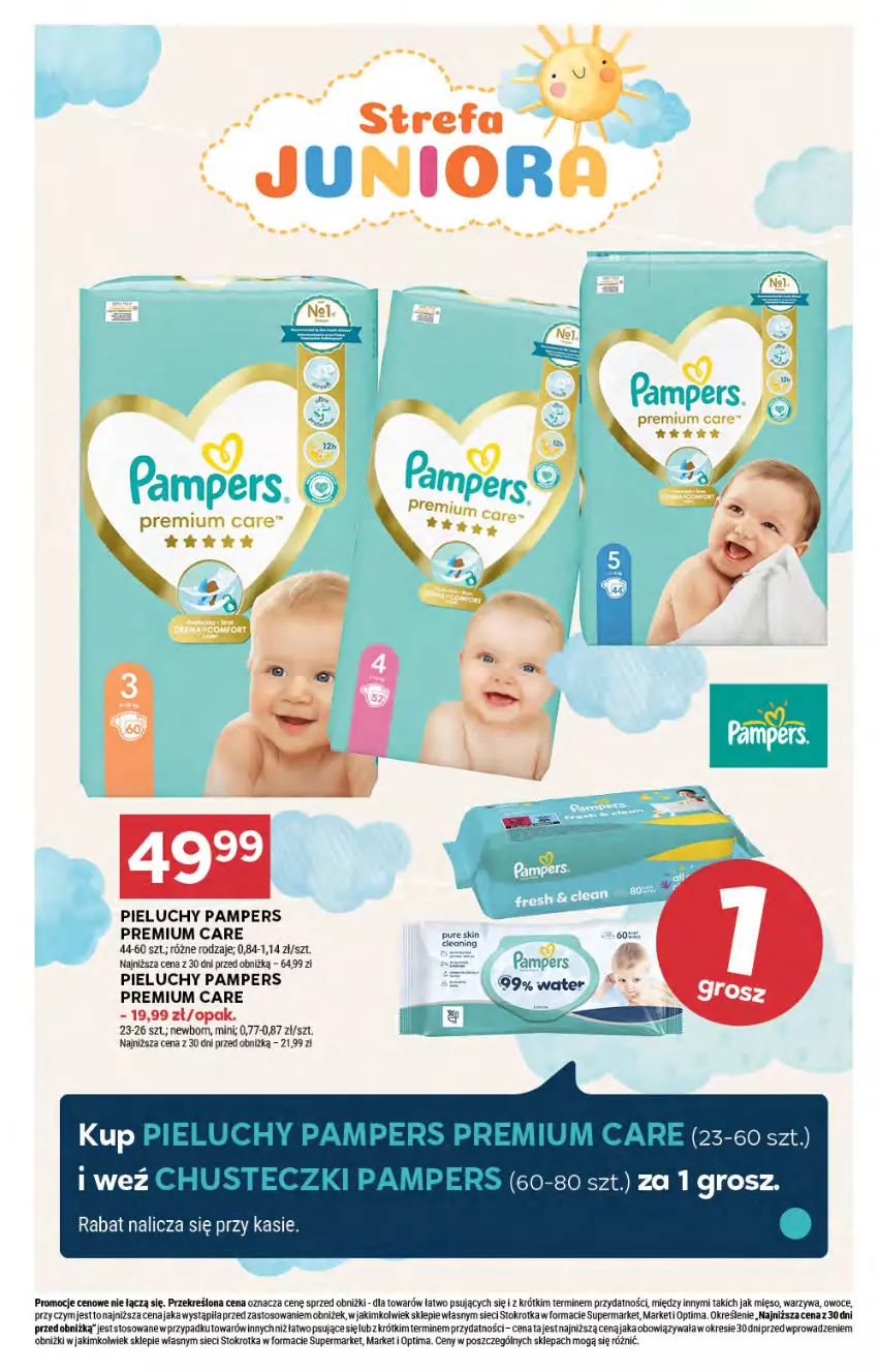 Gazetka promocyjna Stokrotka - Supermarket - ważna 22.10 do 28.10.2026 - strona 46 - produkty: Anew, Chusteczki, Fa, Mięso, Optima, Owoce, Pampers, Pieluchy, Pur, Pure Skin, Warzywa